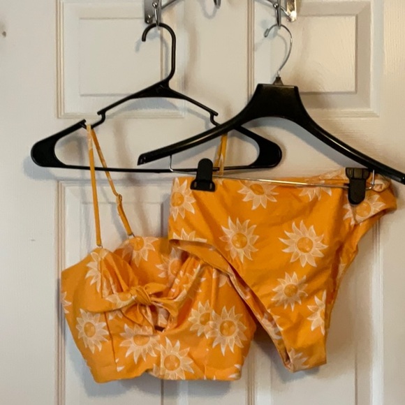 Zaful Women’s High Waisted Celestial Print 2 Piece Bikini Set Size Large (8-10) - Picture 13 of 13